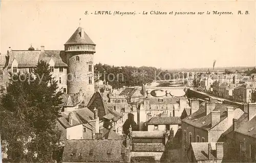 AK / Ansichtskarte Laval_Mayenne Chateau et panorama Laval Mayenne
