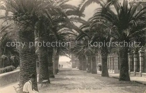 AK / Ansichtskarte Alassio Viale della Stazione Alassio