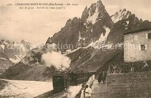 AK / Ansichtskarte Chamonix Mont Blanc Mer de glace Train Chamonix