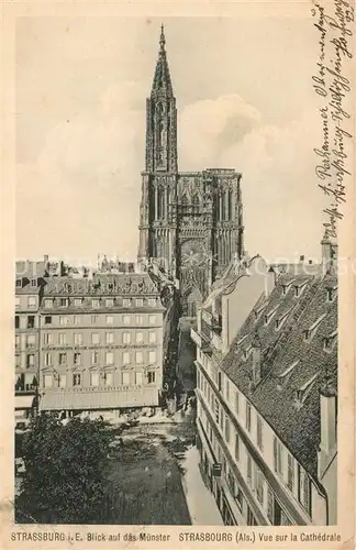 AK / Ansichtskarte Strassburg_Elsass M?nster Strassburg Elsass