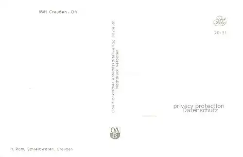 AK / Ansichtskarte Creussen Ortsansicht Creussen