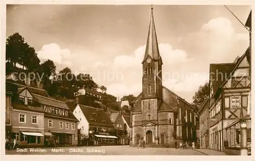 AK / Ansichtskarte Wehlen_Sachsen Markt Wehlen_Sachsen