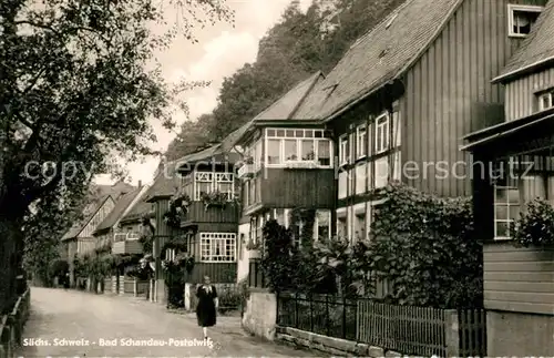 AK / Ansichtskarte Postelwitz Strassenpartie Postelwitz