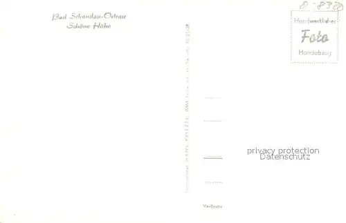AK / Ansichtskarte Ostrau_Bad_Schandau Schoene Hoehe Ostrau_Bad_Schandau