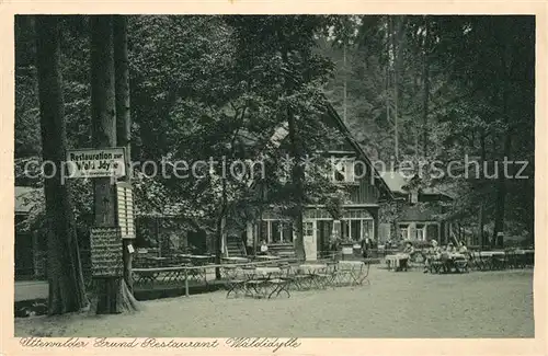 AK / Ansichtskarte Uttewalder_Grund Restaurant Waldidylle Uttewalder Grund