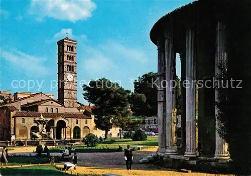 AK / Ansichtskarte Roma_Rom Tempio di Vesta e Chiesa Santa Maria in Cosmedin Roma_Rom