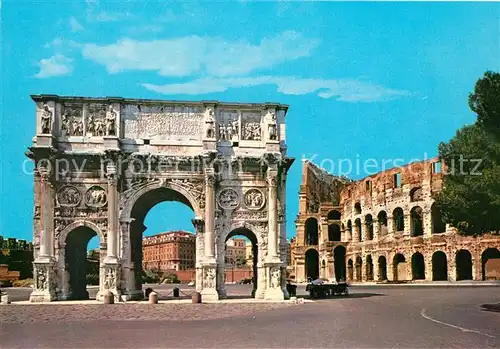 AK / Ansichtskarte Roma_Rom Arco di Costantino Colosseo Roma_Rom