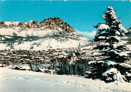 AK / Ansichtskarte Cortina_d_Ampezzo Winterpanorama Monte Cristallo Dolomiti Cortina_d_Ampezzo