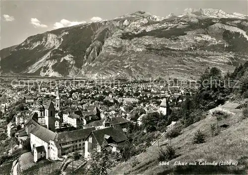 AK / Ansichtskarte Chur_GR Panorama mit Calanda Glarner Alpen Chur_GR