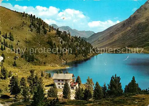 AK / Ansichtskarte St_Jakob_Defereggen Oberseehuette am Stallersattel Bergsee gegen Panargen und Lasoerlinggruppe St_Jakob_Defereggen