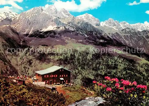 AK / Ansichtskarte Neustift_Stubaital_Tirol Hochstubai Elferhuette Berghuette Alpenflora Stubaier Alpen Neustift_Stubaital_Tirol