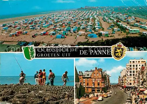 AK / Ansichtskarte De_Panne Campingplatz Strand Strassenpartie De_Panne