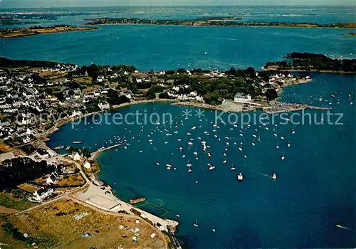 AK / Ansichtskarte Larmor Baden La station et les iles du Golfe vue aerienne Larmor Baden
