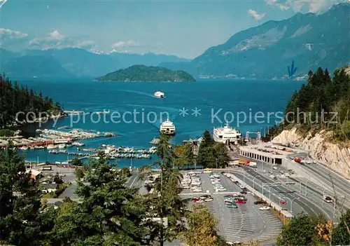 AK / Ansichtskarte West_Vancouver Horseshoe Bay Ferry terminal Mountains West_Vancouver