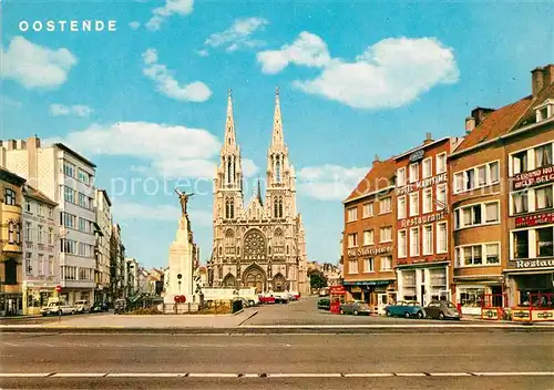 AK / Ansichtskarte Oostende_Ostende Place Saint Pierre et Paul Eglise Monument 