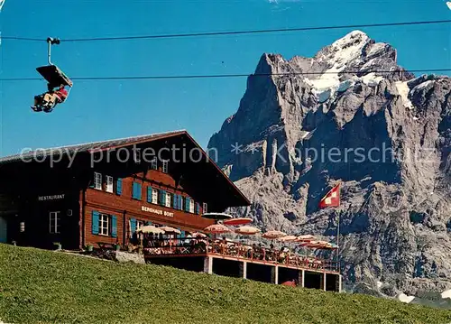 AK / Ansichtskarte Grindelwald Bergrestaurant Bort Firstbahn Wetterhorn Berner Alpen Grindelwald