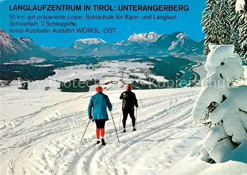 AK / Ansichtskarte Unterangerberg Wintersport Langlaufzentrum Alpenpanorama Unterangerberg