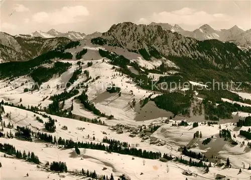 AK / Ansichtskarte Jungholz_Tirol Wintersportplatz Alpenpanorama Fliegeraufnahme Jungholz Tirol
