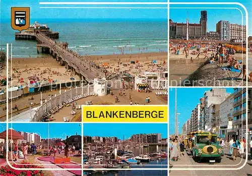 AK / Ansichtskarte Blankenberge Strand Seebruecke Hafen Touristenbahn Minigolf Blankenberge