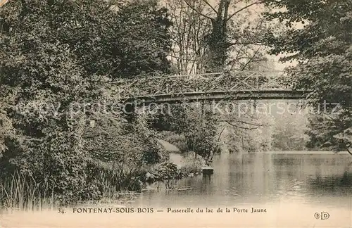 AK / Ansichtskarte Fontenay sous Bois Passerelle du lac de la Porte Jaune Fontenay sous Bois