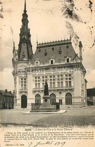 AK / Ansichtskarte Sens_Yonne Hotel de Ville Sens_Yonne