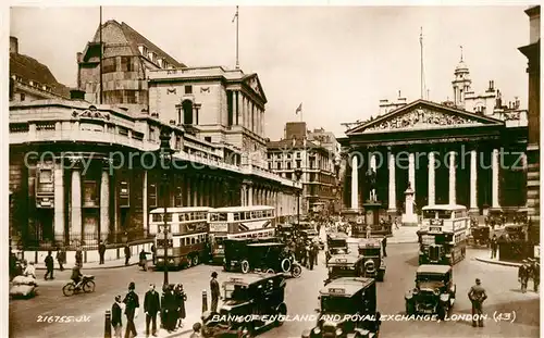 AK / Ansichtskarte London Bahnhof and Royal Exchange London