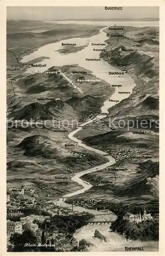 AK / Ansichtskarte Schaffhausen_SH Rheinfall Reichenau Bodensee Schaffhausen SH