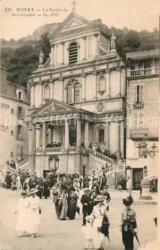 AK / Ansichtskarte Royat_les_Bains Sortie du Sacre Coeur Royat_les_Bains