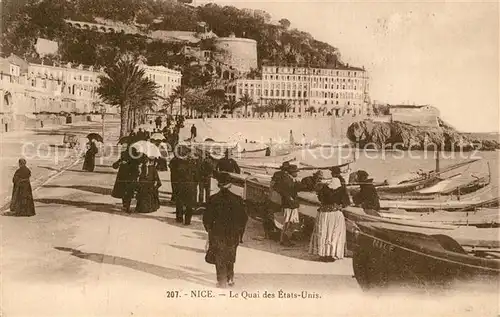 AK / Ansichtskarte Nice_Alpes_Maritimes Quai des Etats Unis Boote Nice_Alpes_Maritimes