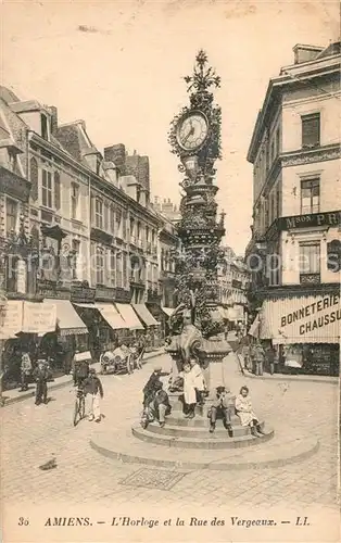 AK / Ansichtskarte Amiens Horloge et la Rue des Vergeaux Amiens