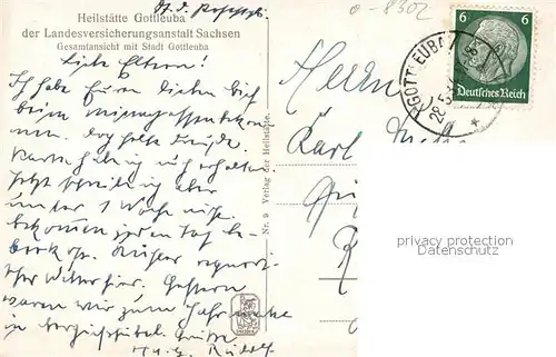 AK / Ansichtskarte Gottleuba Berggiesshuebel_Bad Heilstaette Gottleuba der LVA Sachsen Panorama Gottleuba Berggiesshuebel