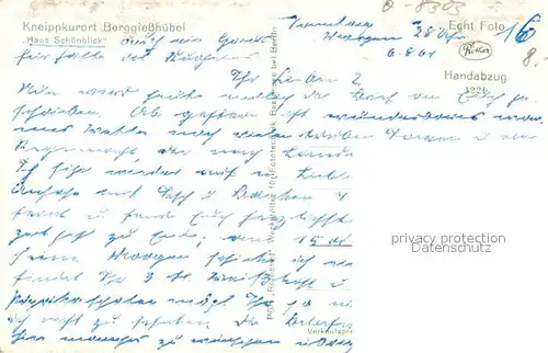 AK / Ansichtskarte Berggiesshuebel Haus Schoenblick Berggiesshuebel