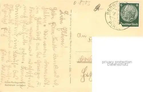 AK / Ansichtskarte Berggiesshuebel Blick auf die Badstrasse und zum Kirchberg Berggiesshuebel