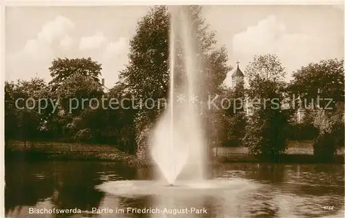 AK / Ansichtskarte Bischofswerda Partie im Friedrich August Park Bischofswerda