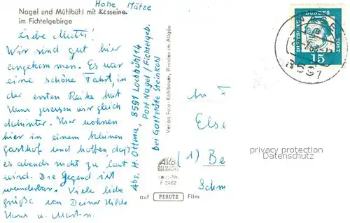 AK / Ansichtskarte Nagel_Kueps und Muehlbuehl im Fichtelgebirge Nagel_Kueps