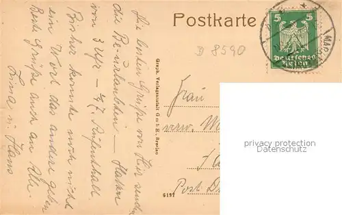 AK / Ansichtskarte Marktredwitz Marktplatz mit Rathaus Marktredwitz