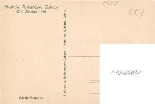 AK / Ansichtskarte Coburg Deutsche Rosenschau Monument Coburg