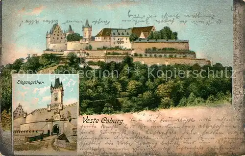 AK / Ansichtskarte Coburg Veste Coburg Eingangsthor Coburg