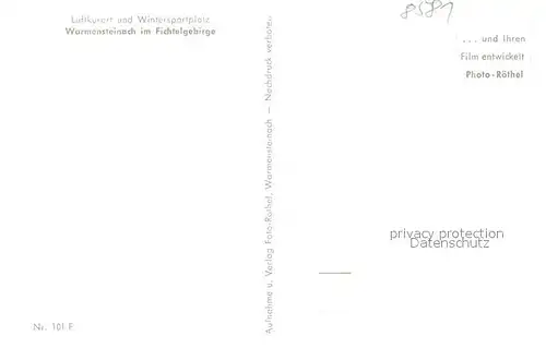 AK / Ansichtskarte Warmensteinach Winterpanorama Warmensteinach