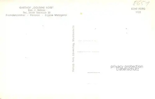AK / Ansichtskarte Guttenberg_Oberfranken Gasthof Goldene Rose Guttenberg Oberfranken