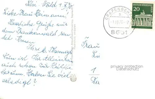 AK / Ansichtskarte Grafengehaig Stadtblick Wasserfall Kirche Panorama Grafengehaig