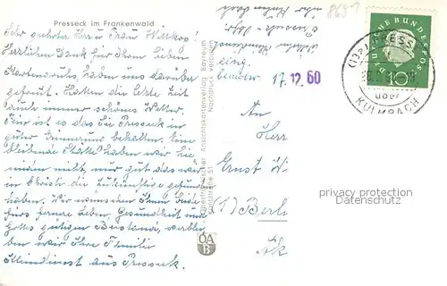 AK / Ansichtskarte Presseck Ortspartie Presseck