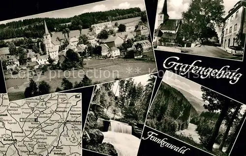 AK / Ansichtskarte Grafengehaig Panorama Ortspartie Wasserfall Frankenwald Grafengehaig