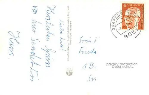 AK / Ansichtskarte Grafengehaig Panorama Ortspartie Wasserfall Frankenwald Grafengehaig