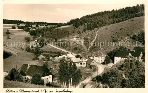 AK / Ansichtskarte Warmensteinach Huetten mit Jugendherberge Warmensteinach