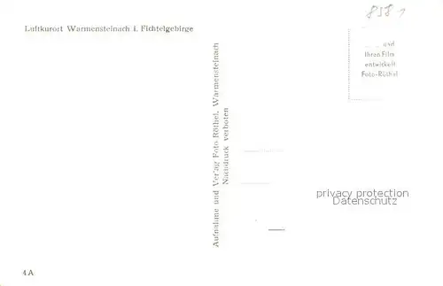 AK / Ansichtskarte Warmensteinach Panorama Warmensteinach