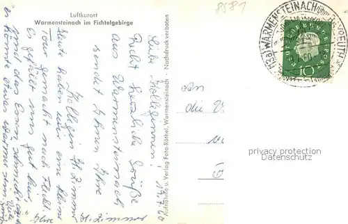 AK / Ansichtskarte Warmensteinach Panorama Warmensteinach