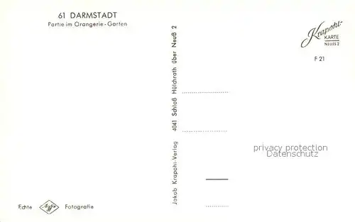 AK / Ansichtskarte Darmstadt Partie im Orangerie Garten Darmstadt