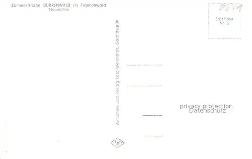 AK / Ansichtskarte Duerrenwaid Neumuehle Duerrenwaid