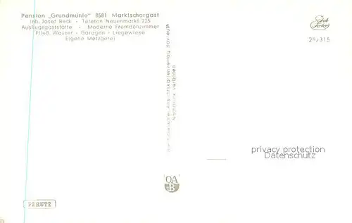 AK / Ansichtskarte Marktschorgast Pension Grundmuehle Schorgasttal Marktschorgast